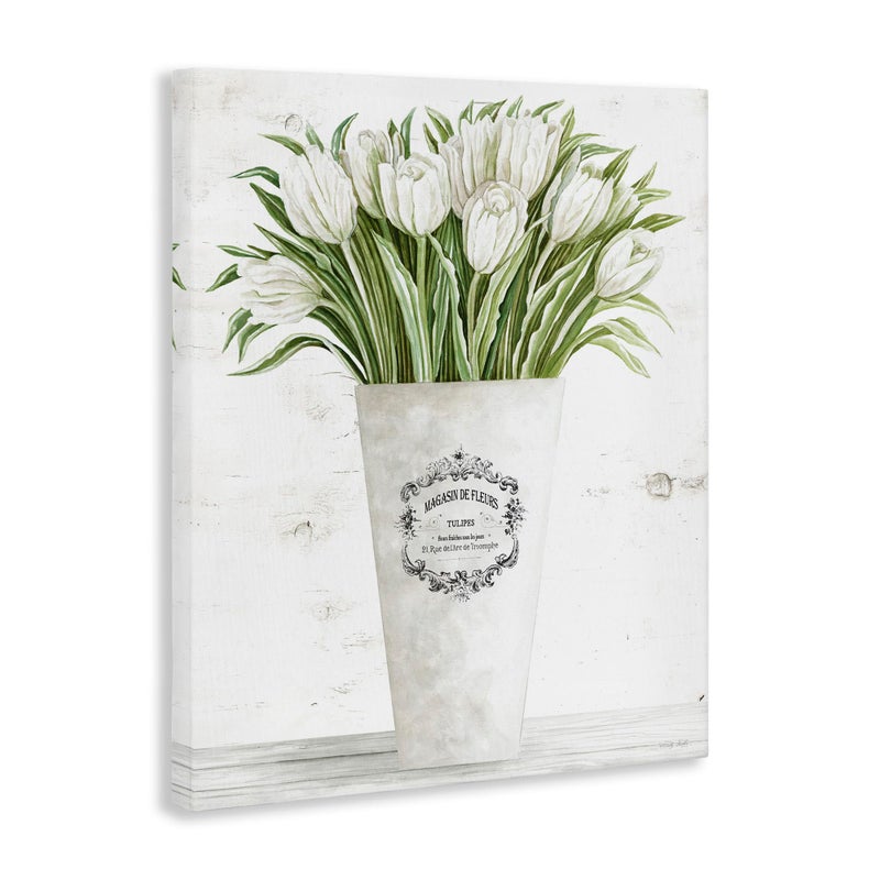 Stupell Industries Tulip Bouquet in Parisian Vase, Designed By Cindy Jacobs, 16 x 20, Canvas Wall Art - Image 3